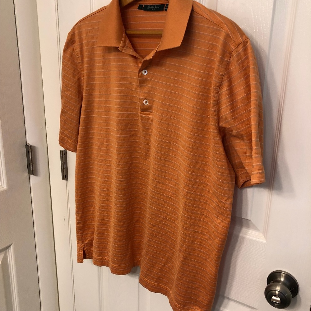 Bobby Jones Golf Striped Golf Shirt Size L